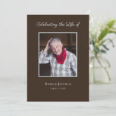 Programme Photo Célébration de la vie Funérailles Ordre de s (Debout devant)