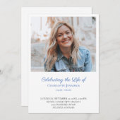 Programme Photo Celebration of Life Order of Service Program (Devant / Derrière)