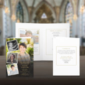 Programme Photo Collage Funérailles Ordre de service plié