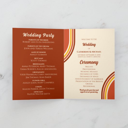 Programme Photo d'arche rétro années 70 arc-en-ciel groovy (Intérieur)