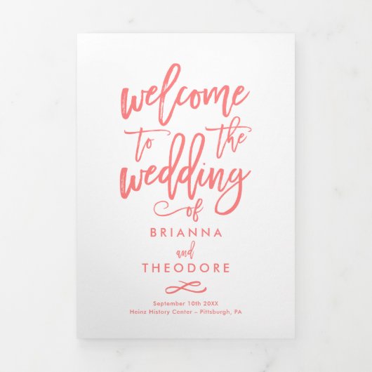 Programme photo de cérémonie de Mariage à la main  (Page de couverture)