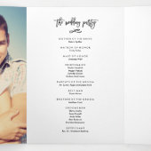 Programme photo de cérémonie de Mariage à la main  (Intérieur au milieu)