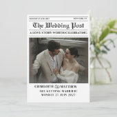 Programme Photo de journal moderne noir blanc Mariage (Debout devant)