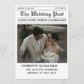 Programme Photo de journal moderne noir blanc Mariage (Devant)