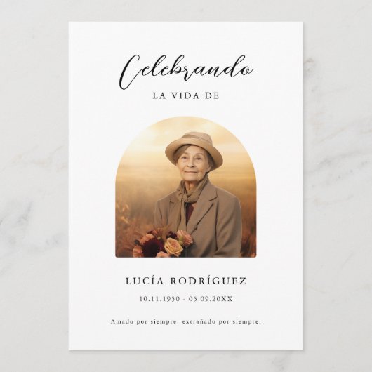 Programme Photo de l'ordre funéraire espagnol (Devant)