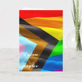 Programme Photo de mariage gay Drapeau de fierté Typographie (Dos)