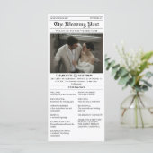 Programme Photo de mariage noir blanc de journal moderne (Debout devant)