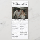 Programme Photo de mariage noir blanc de journal moderne (Devant)