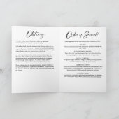 Programme Photo de script moderne Célébration de la vie plié (Intérieur)