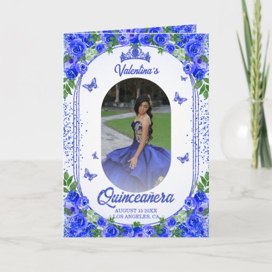 Programme Photo espagnole Royal Blue Quinceanera (Devant)