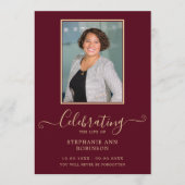 Programme Photo Funérailles Ordre de service Or Bourgogne (Devant)