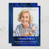 Programme Photo Funéraire Moderne Ordre De Service Marbre Bl (Devant / Derrière)