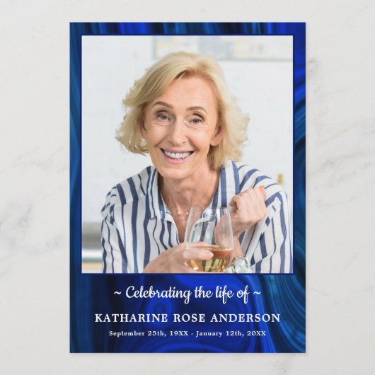 Programme Photo Funéraire Moderne Ordre De Service Marbre Bl (Devant)