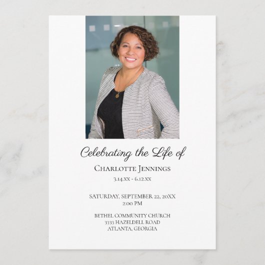 Programme Photo Funeral Memorial Commande simple Pro (Devant)