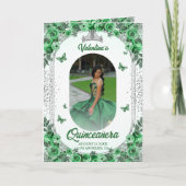 Programme Photo Green Silver Parties scintillant Floral Quin (Devant)