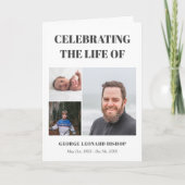 Programme photo Grey White Celebration of Life (Devant)