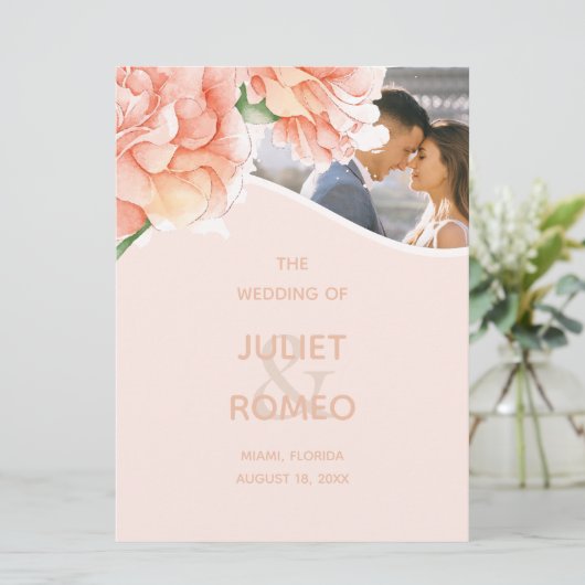 Programme Photo Mariage floral moderne (Debout devant)