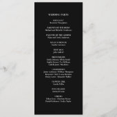 Programme Photo Mariage moderne en noir et blanc (Dos)