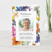 Programme Photo Memorial Funeral Celebration of Life Program (Devant)