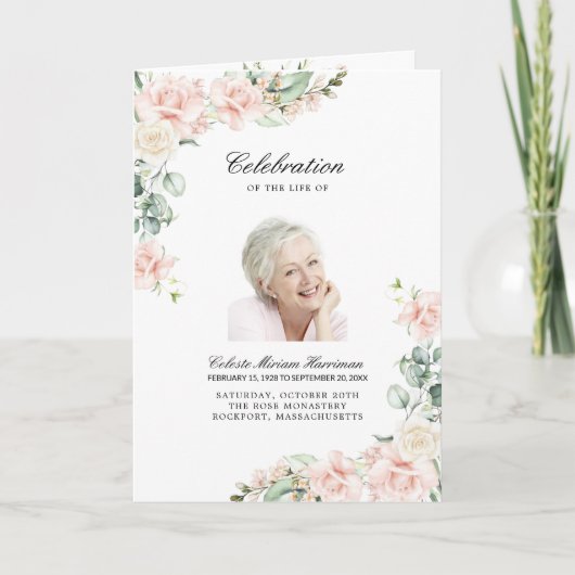 Programme Photo Memorial Funeral Celebration of Life Program (Devant)