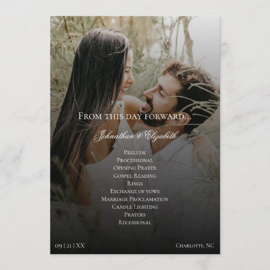 Programme Photo moderne et Mariage de recouvrement noir (Devant)