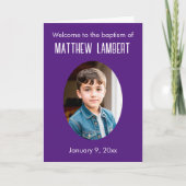 Programme Photo violet foncé Avant Polka-Dot Baptême plié (Devant)