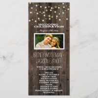Photo Western Lights & Grange Wood Wedding Program