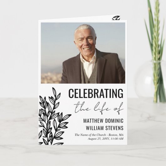 Programme Photographie de la verdure noire blanche célébrant (Devant)