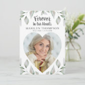 Programme Photographie en forme de coeur Mémorial vert aquar (Debout devant)