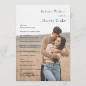 Programme Photographie noir et blanc élégant Mariage moderne (Devant)