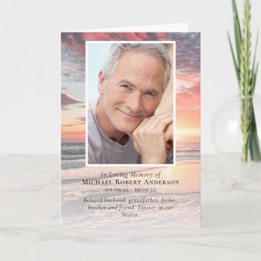 Programme Photos de l'océan coucher du soleil Funérailles co (Devant)