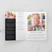 Programme Photos modernes pliées Funérailles commémoratives (Intérieur)