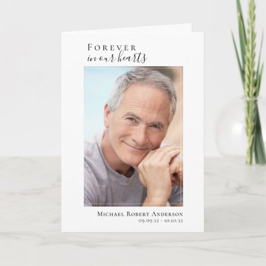 Programme Photos modernes pliées Funérailles commémoratives (Devant)