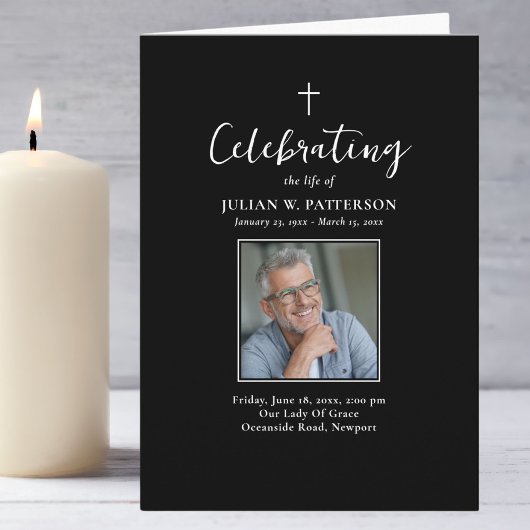 Programme Photos simples Classic Funeral Order of Service