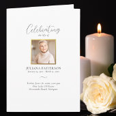 Programme Photos simples et élégantes Célébration de la vie 