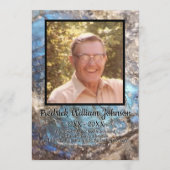 Programme Pierre de labradorite bleu avec citation et photo  (Devant)