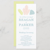 Programme Pierres Gem Moderne Pastel Green Mariage (Devant / Derrière)