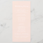 Programme Pierres Gem Moderne Pastel Mariage rose (Dos)