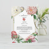 Programme Pies blanches roses Fleurs Itinéraire Mariage (Debout devant)