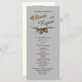 Programme Pine Cones Argent rustique et Brown (Devant / Derrière)