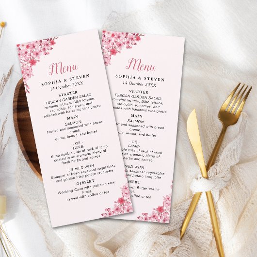 Programme Pink Blossom – Elegant Sakura Flowers Wedding