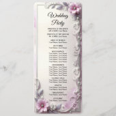Programme Pink Floral Frame Wedding  (Dos)