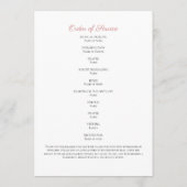 Programme Pink Floral Funeral Memorial Order of Service Prog (Dos)