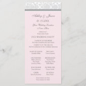 Programme Pink Grey Mariage damassé (Dos)