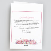 Programme Pink hydrangea fleurs d'été funérailles pliées