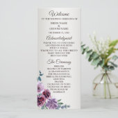 Programme Pink Red Floral Geometric Watercolor Wedding (Debout devant)