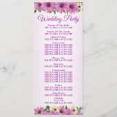 Programme Pink Yellow Floral Rustic Elegant Wedding (Dos)