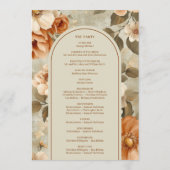 Programme Plan de mariage floral chic Boho rouille ivoire sa (Dos)