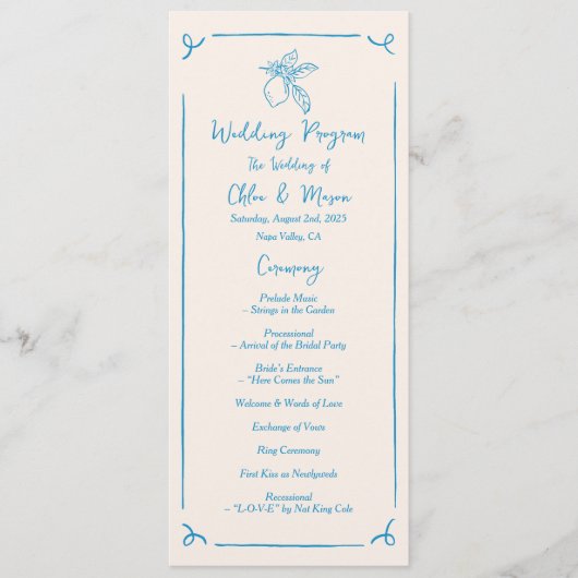 Programme plat de citron à main levée (Devant)