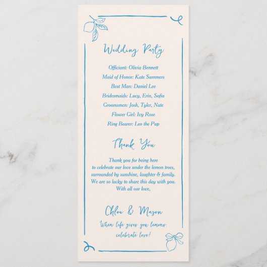 Programme plat de citron à main levée (Dos)